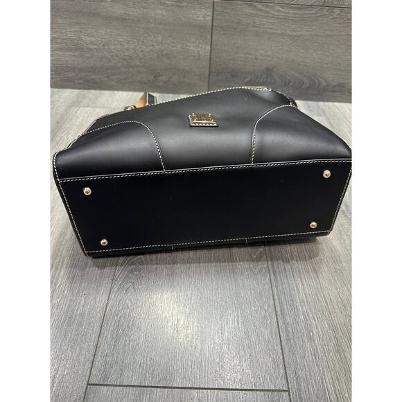 Dooney & Bourke Beacon Leather Zip Top Large Tote Black bag B000537 - Picture 11 of 15